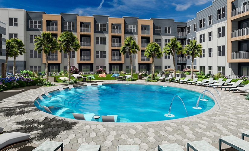 Unit A3 + Pool Courtyard